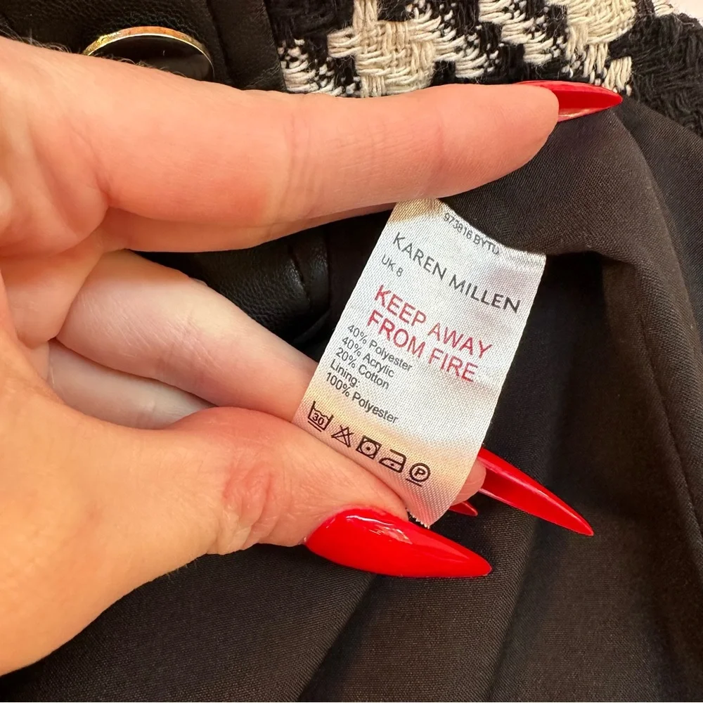 Karen Millen Tweed Skirt, Size: 4 - Picture 4 of 7
